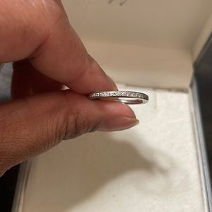 White gold and diamond band